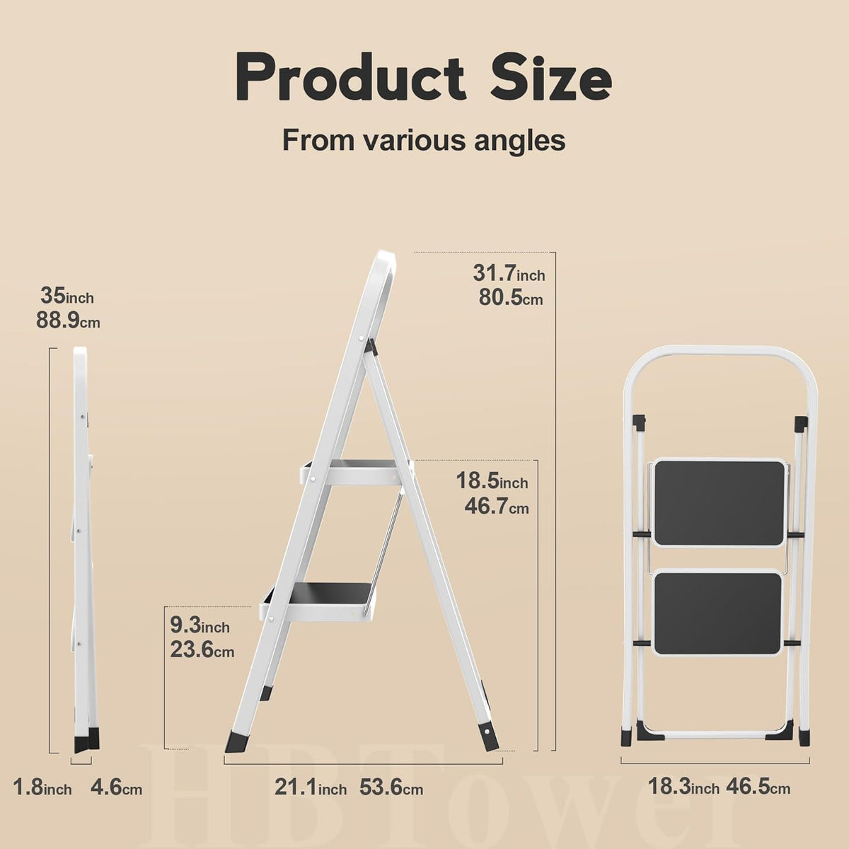HBTower multi-use image illustrates versatility for kitchen, closet, and above-sink tasks.