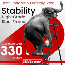 HBTower non-slip wide pedals ensure stable footing during tasks