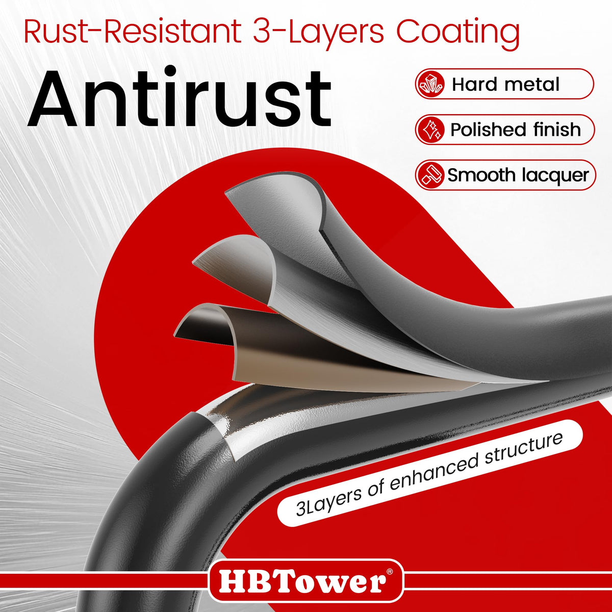 HBTower safety handle provides extra support when climbing.
