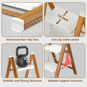 HBTower step ladder folded compact for easy storage