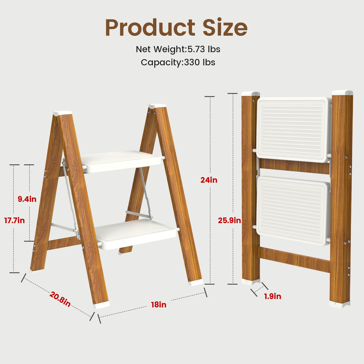 HBTower step ladder doubles as a plant stand in compact setup