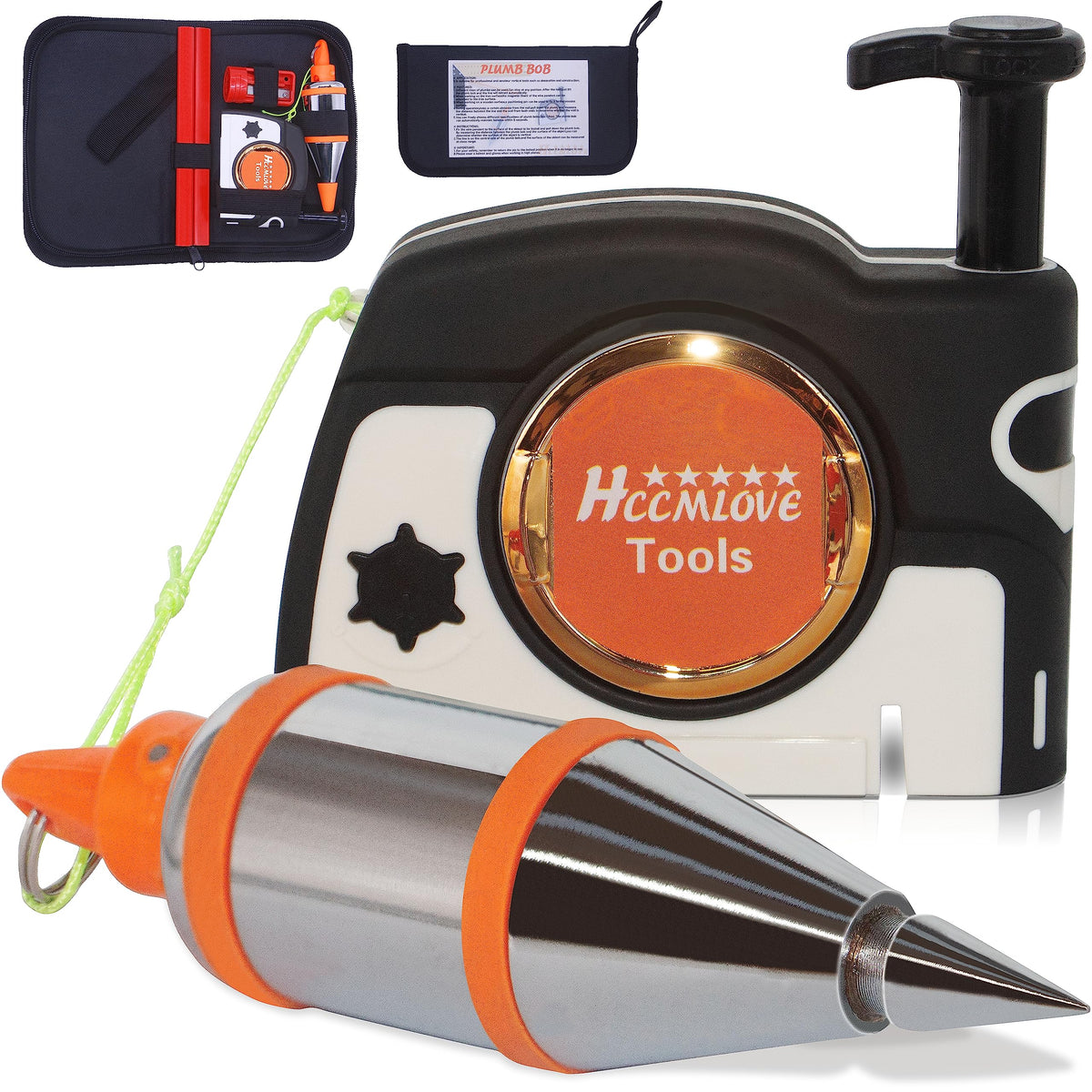 HCCMLOVE magnetic 15oz plumb bob with line for quick vertical alignment in construction
