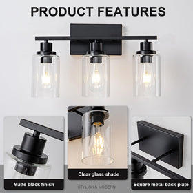 HCCZ dimmable bathroom light over mirror supports adjustable mood with dimmer switch.