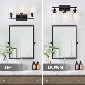 HCCZ modern farmhouse wall light adds rustic charm and clarity around mirrors.
