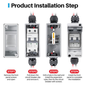 HCOVTXR disconnect switch with DIN rail compatibility for tidy installations.