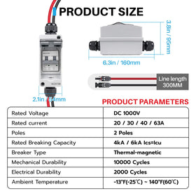 HCOVTXR IP65 enclosure protects outdoor PV connections during rain.
