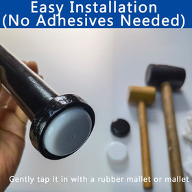 HDbonemu no-adhesive installation shows easy hammer-fit under chairs