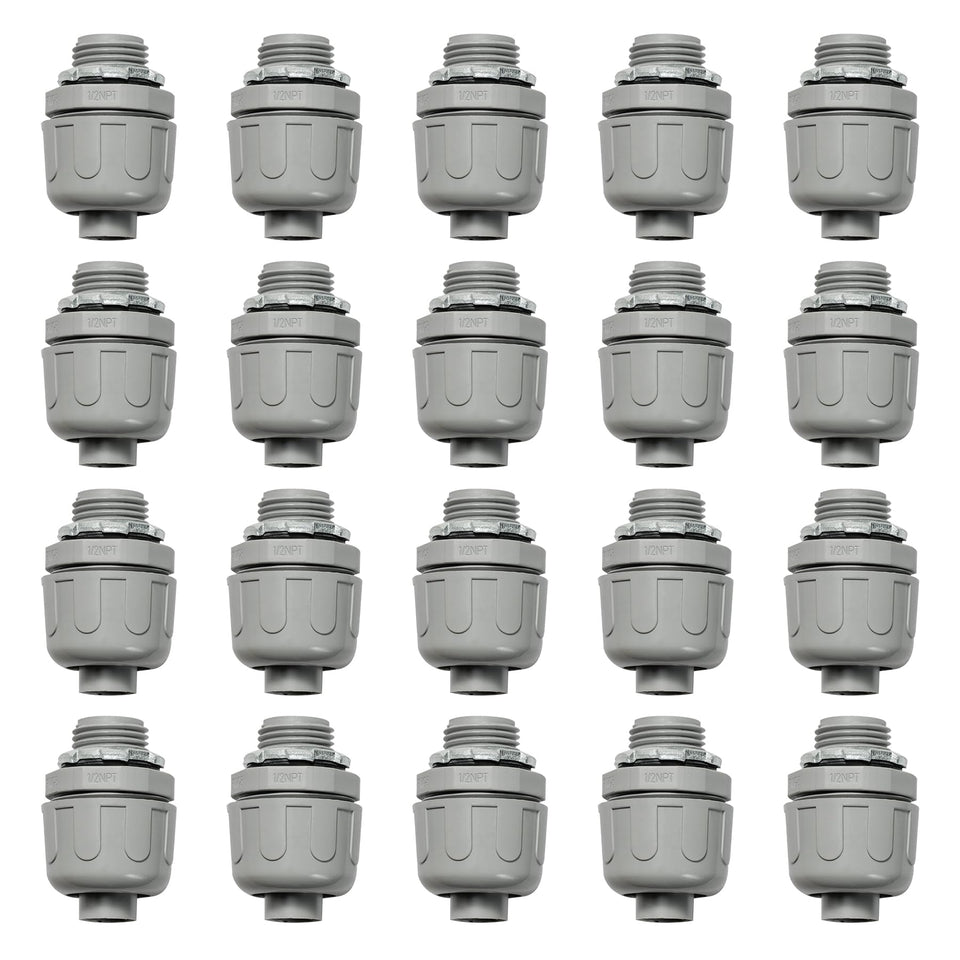 HDHAODA conduit connectors main body and domed nut for quick outdoor wiring.