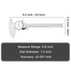 HDLNKAK dial caliper case view emphasizes portable plastic case protection.