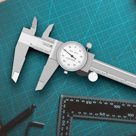 HDLNKAK dial caliper thumbs-operated trimmer roller enables smooth adjustments.