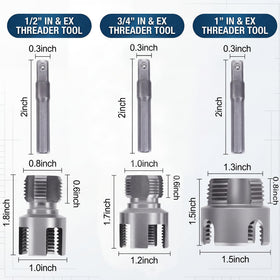 Durable alloy steel cutting edges on Hdnbsp threader kit