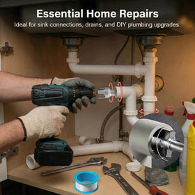 Hdnbsp threader kit connected to drill for faster threading