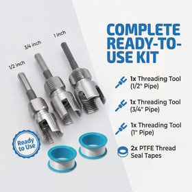 Hdnbsp 1-inch threader installed on plastic pipe