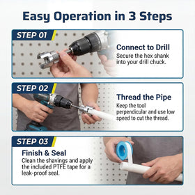 Hdnbsp 3/4-inch threader ready for precise assembly