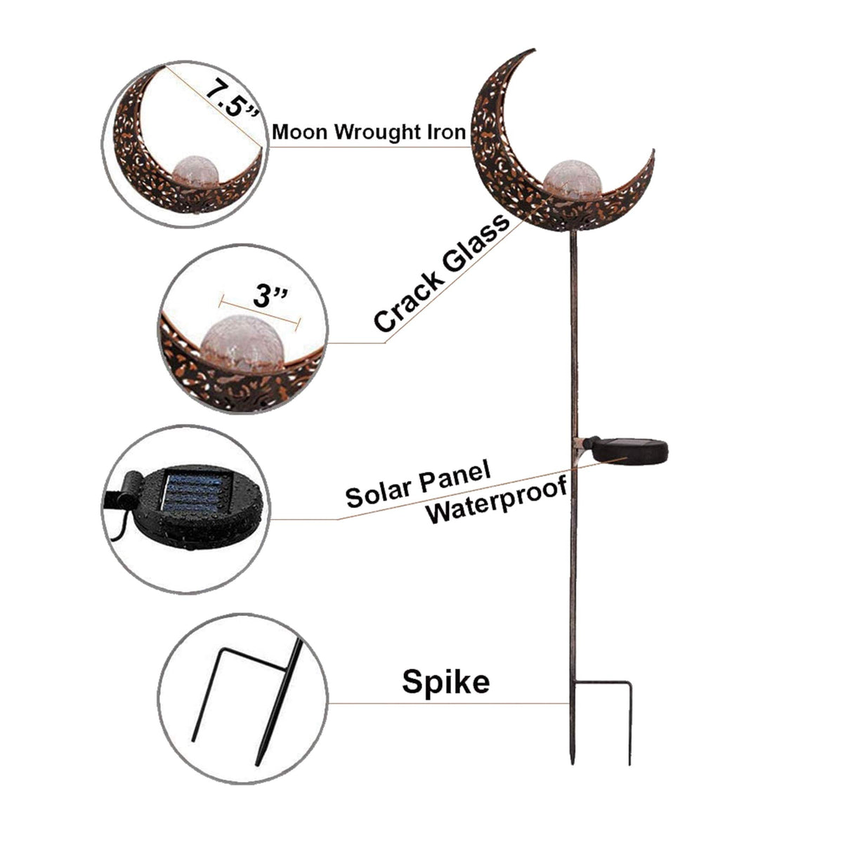HDNICEZM weatherproof garden light withstands rain for year-round charm