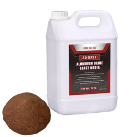 HDURCIR aluminum oxide 12 lb bucket for dry or wet blasting applications.