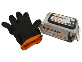 HDX touchscreen-compatible nitrile gloves allow device use