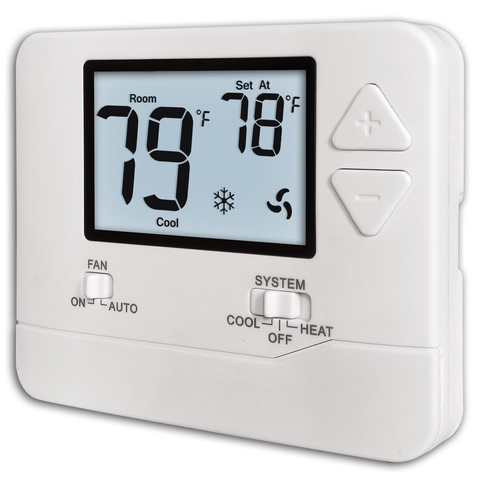 Heagstat non-programmable thermostat front panel for simple control