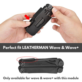 Healvaluefit wave sheath on belt clip secures easy on/off carry.