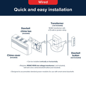 Heath Zenith doorbell chime at 85dB for clear notifications