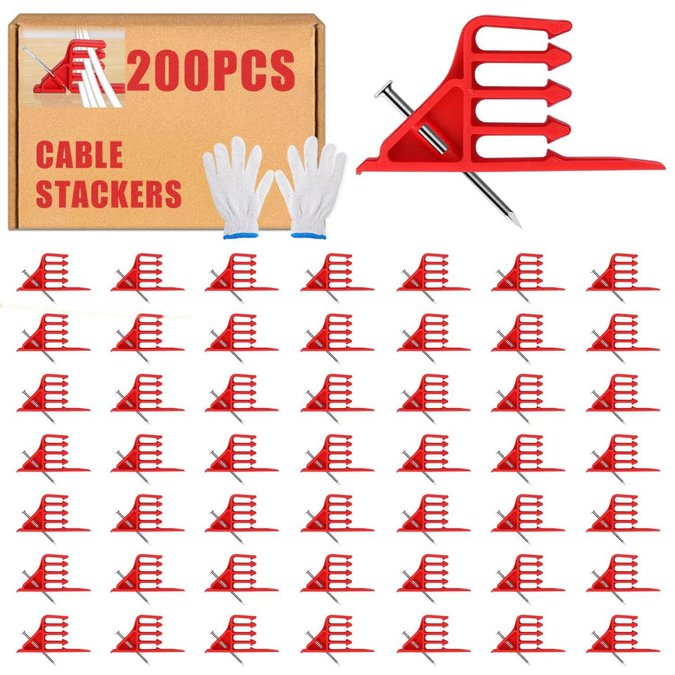 Hedday 200Pcs cable stackers ready for quick, tidy installations.