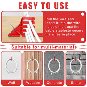 Hedday multi-cable clips organize the workspace with a clean, orderly look.