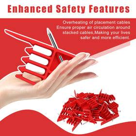 Hedday cable stackers reduce heat buildup for safer setups.