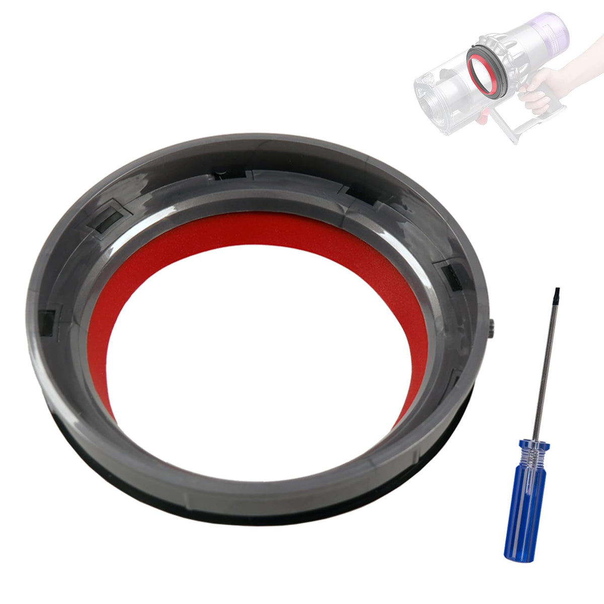 Hedonlee dust bin top sealing ring for Dyson restores suction