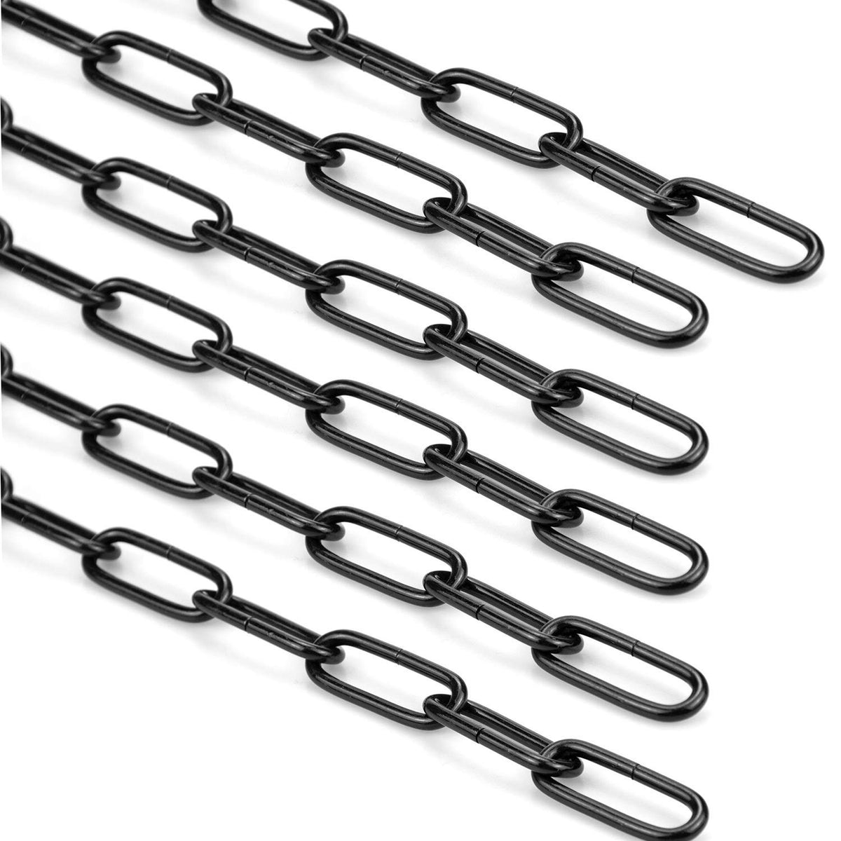 Hedume 6-pack black chain extension, 36 inches, ideal for sturdy suspensions.