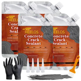 Heelos four-pack concrete crack filler for quick driveway repairs