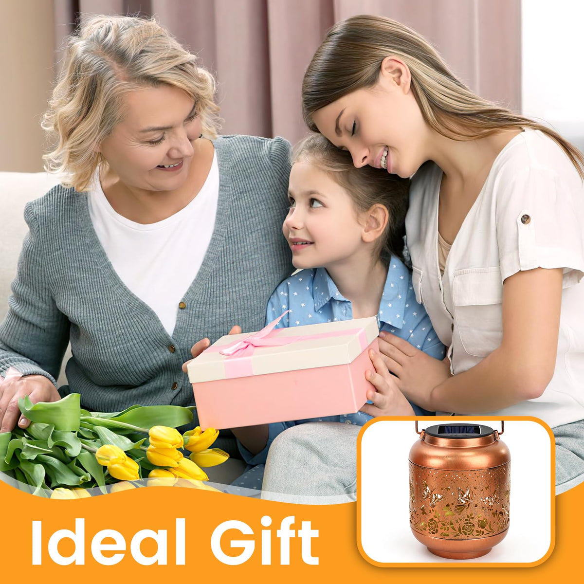 HEGUD hanging solar lantern along a garden path for inviting lighting