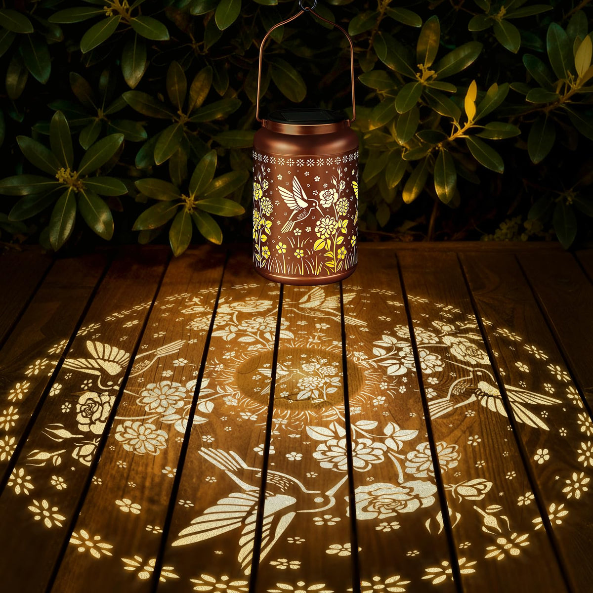 HEGUD hanging solar lantern lights garden or balcony.