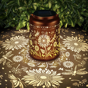 HEGUD Mothers Day sunflower lantern outdoor casts warm, cozy light for evenings