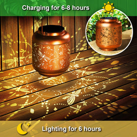 HEGUD solar lantern with efficient panel for long night illumination.