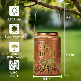 HEGUD retro gold copper lantern design adds vintage charm and warm light.