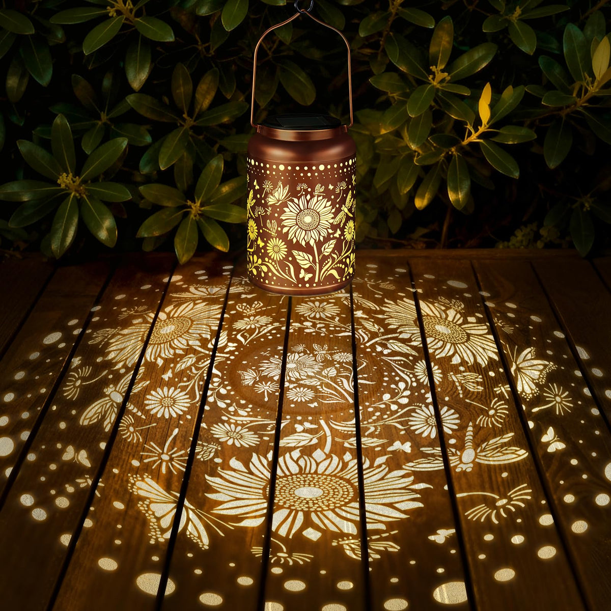 HEGUD solar garden lantern offers a warm glow for rainy days