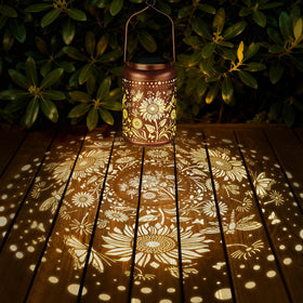 HEGUD solar garden lantern offers a warm glow for rainy days