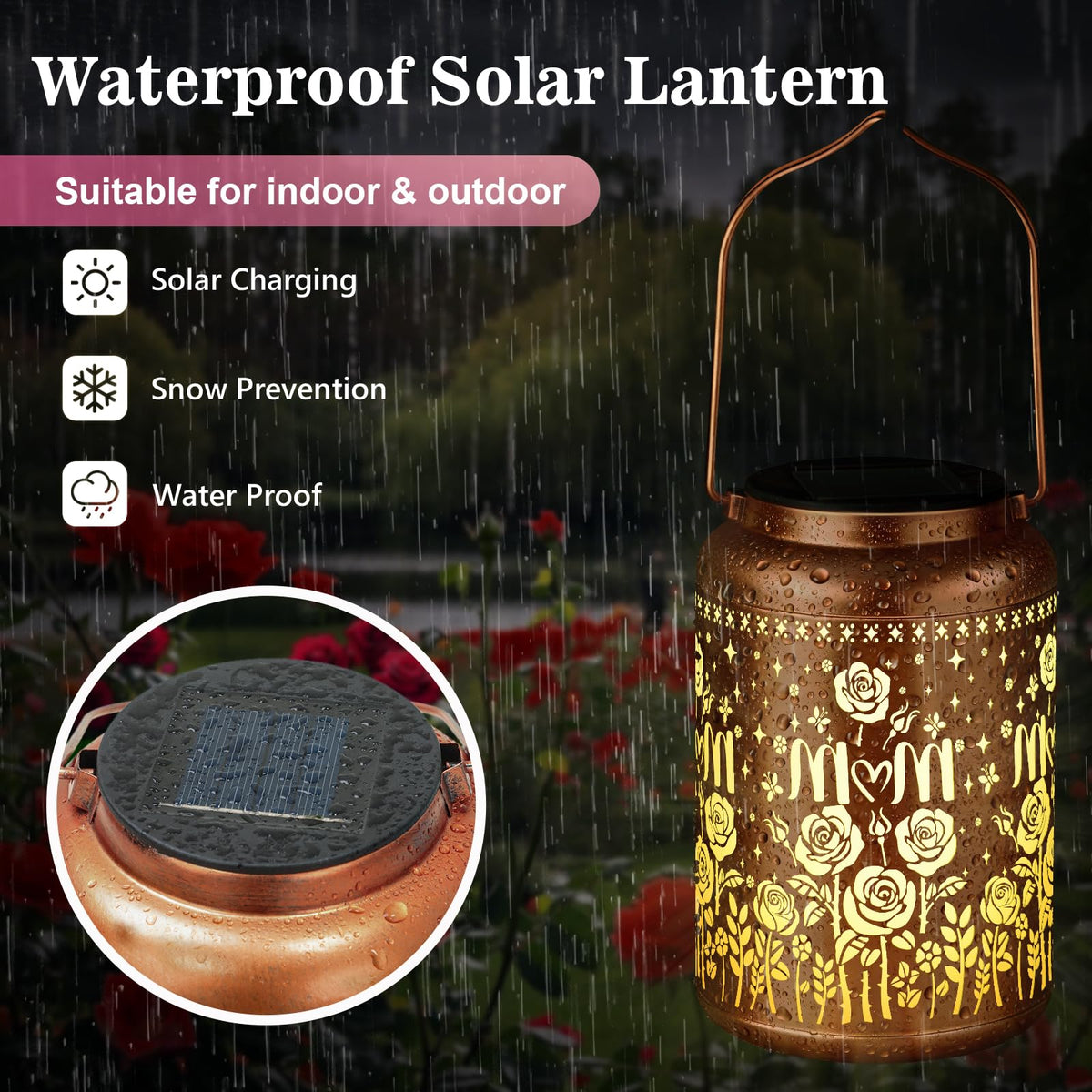 HEGUD solar lanterns charge by day and glow for hours after sunset.
