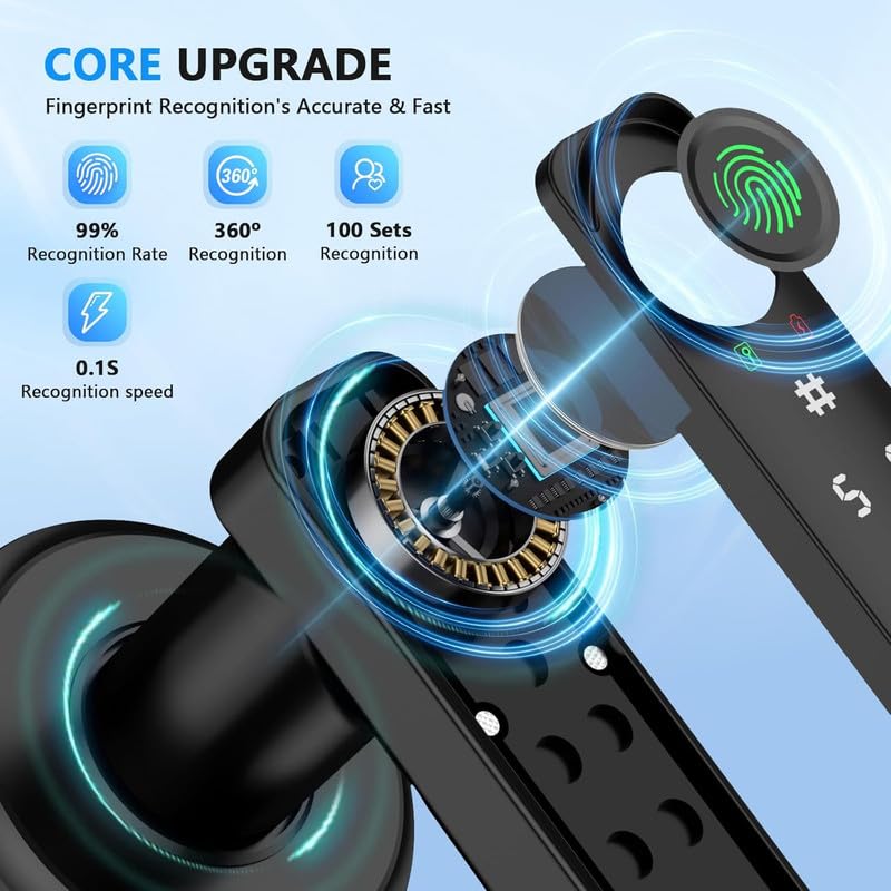 HEI LIANG fingerprint door lever auto-unlock reduces searching for keys