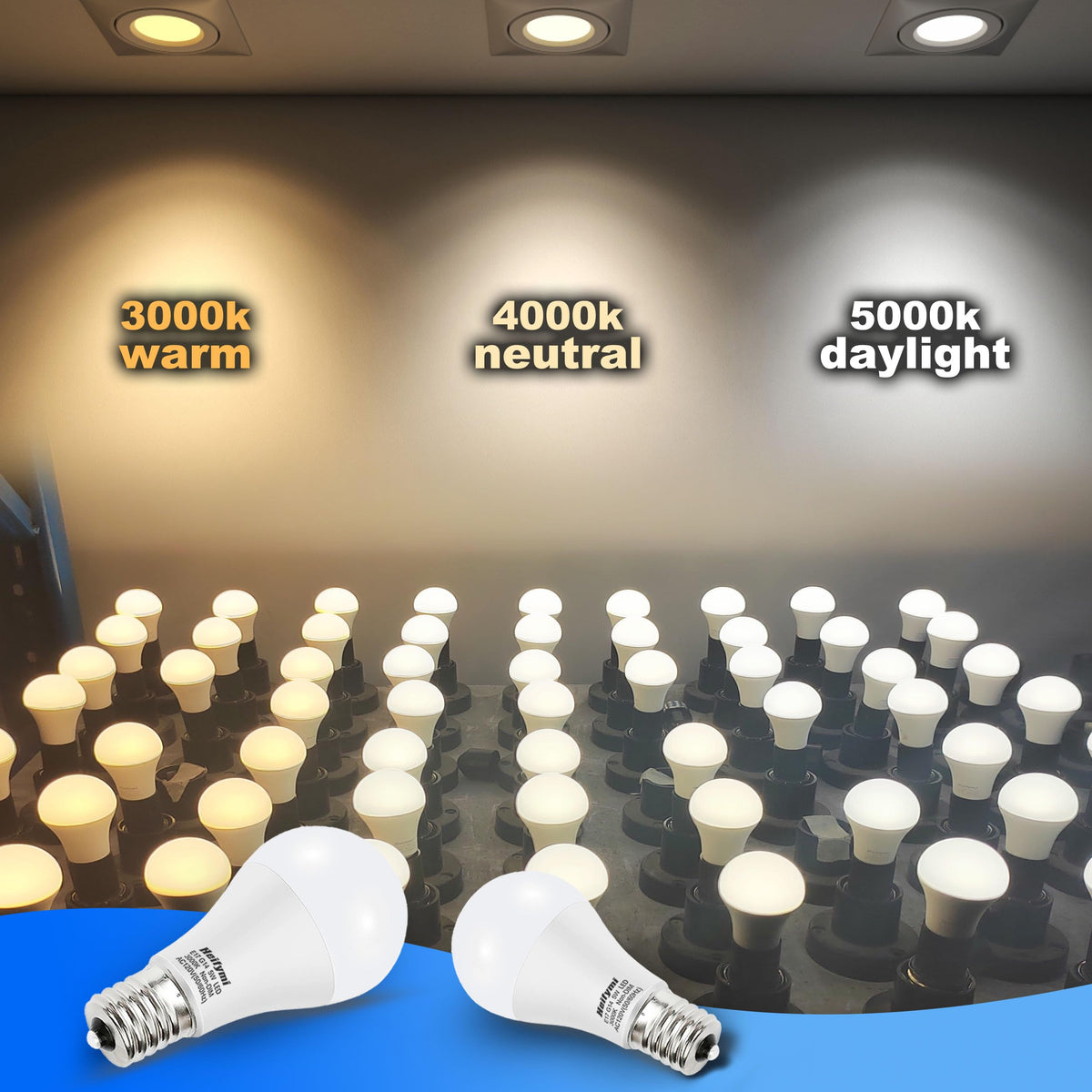 Heifymi E17 compact-size bulb fits tight fixtures securely