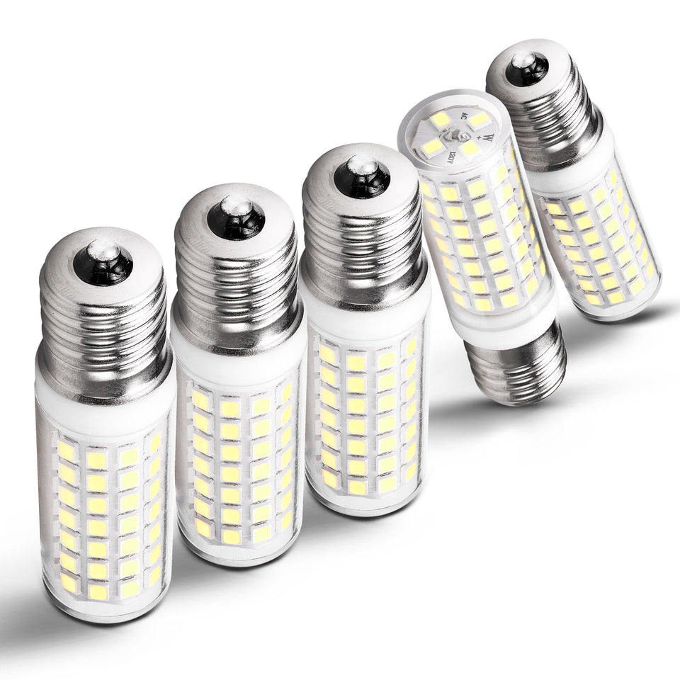 Heifymi E17 LED bulb angle view highlights 6000K daylight and 700 lumens