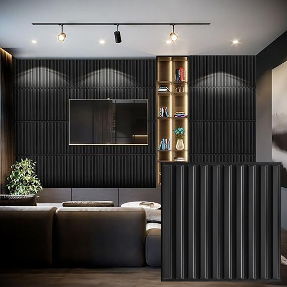 Heikki 30-pack 3D wall panels close-up texture enhances interior depth