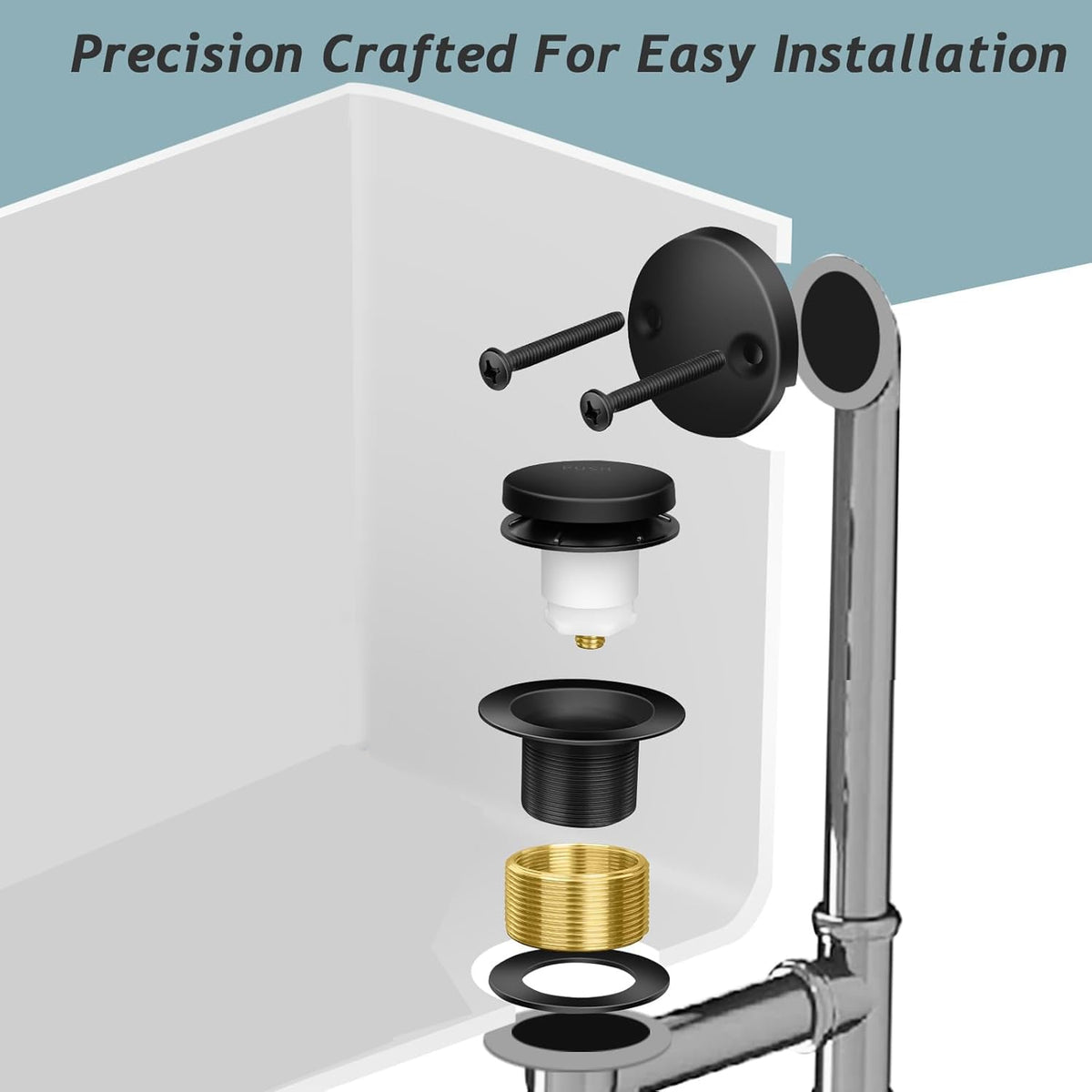 HeiLuon universal-thread drain with fine and coarse options for fit flexibility.