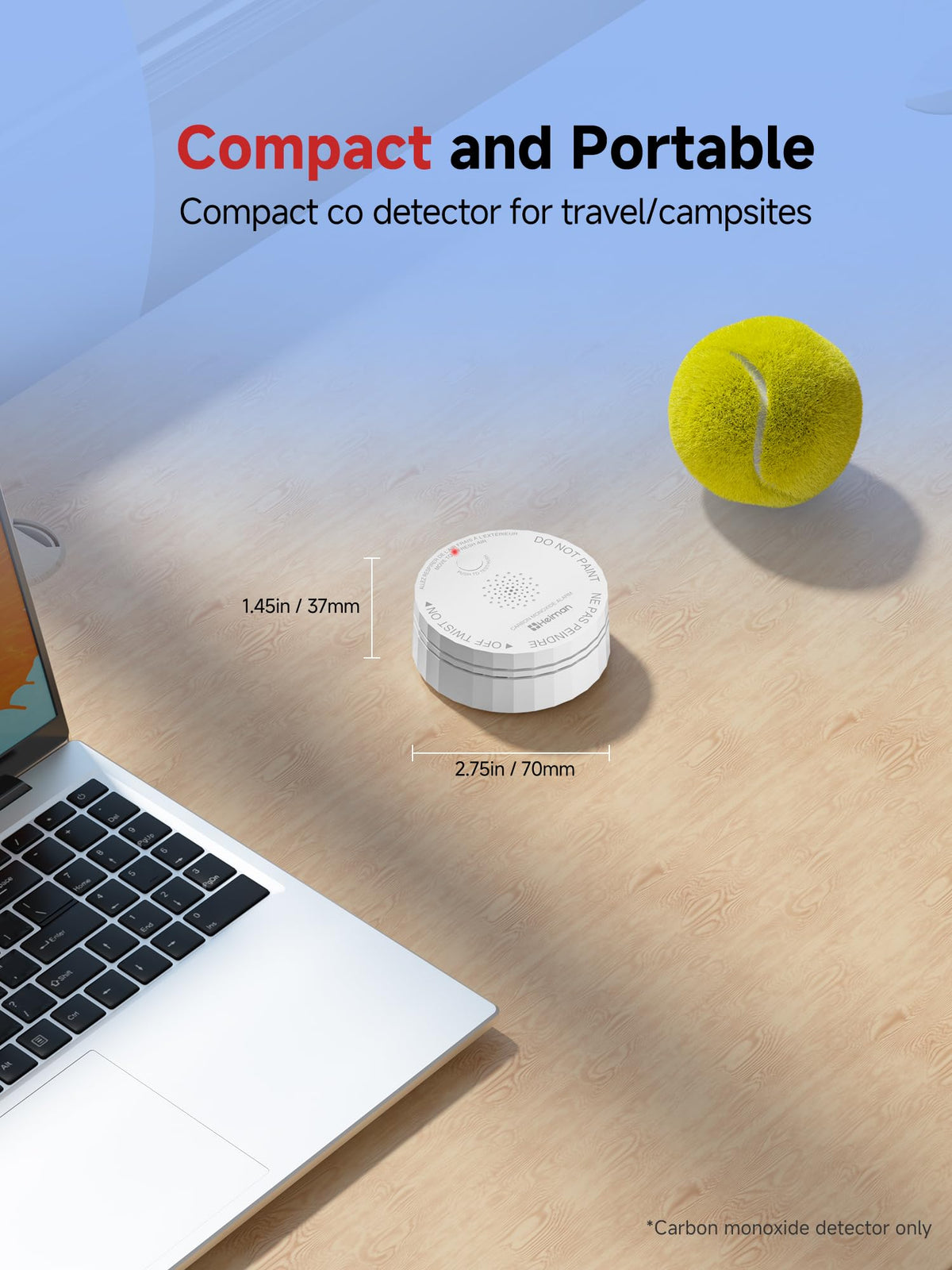 HEIMAN CO detector test silence button for quick checks