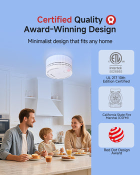 HEIMAN Matter smoke detector battery-powered safety during power outages