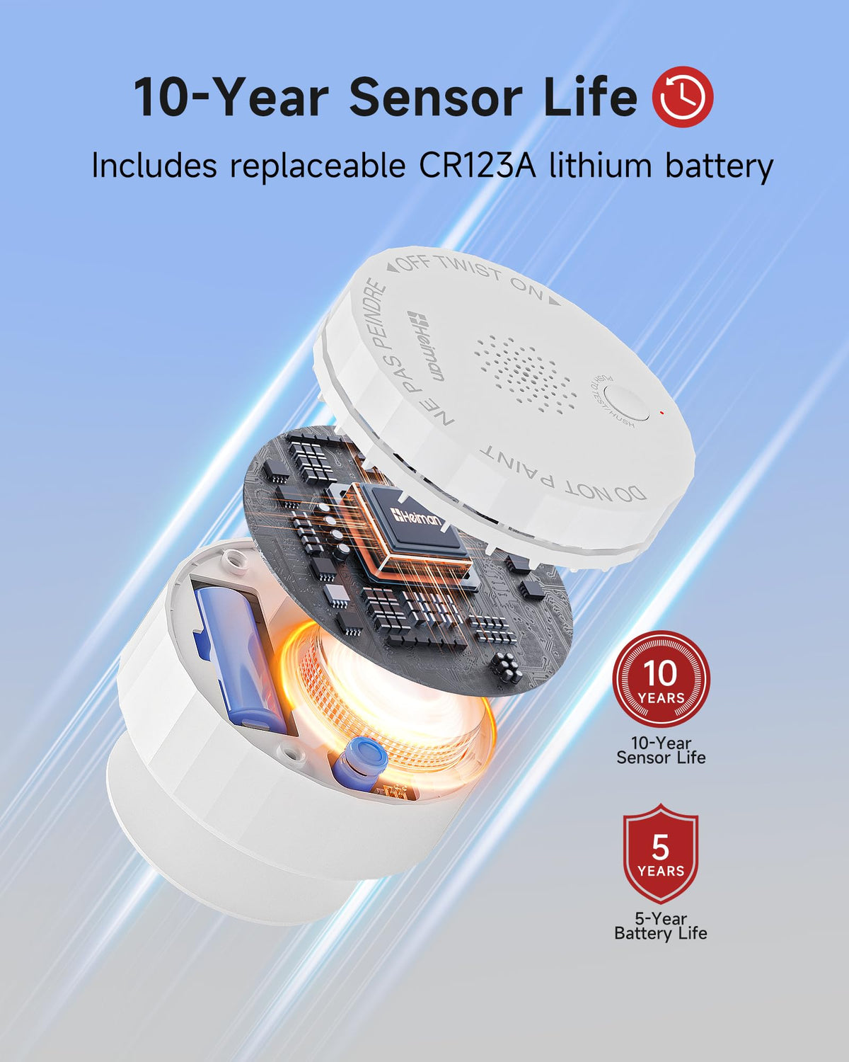 HEIMAN Matter smoke detector portable use during travel and stays
