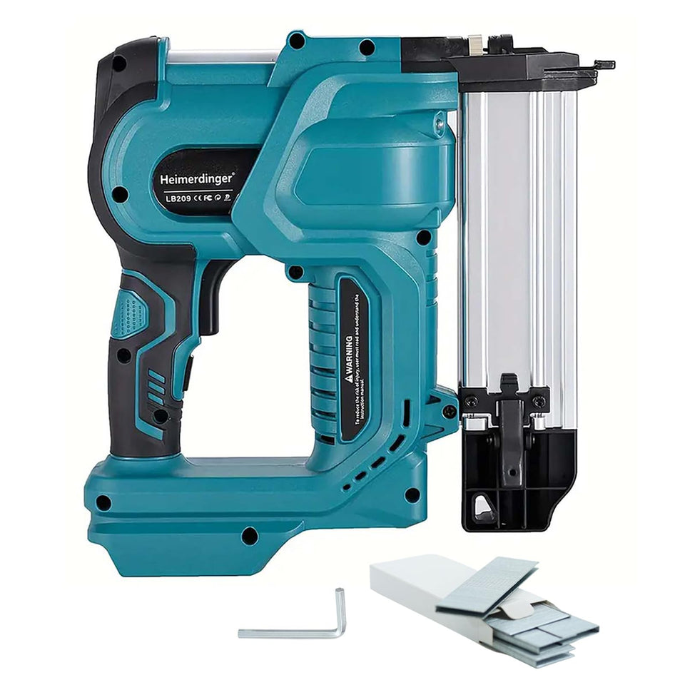 Heimerdinger cordless 2in brad-nailer front view highlights portable woodwork