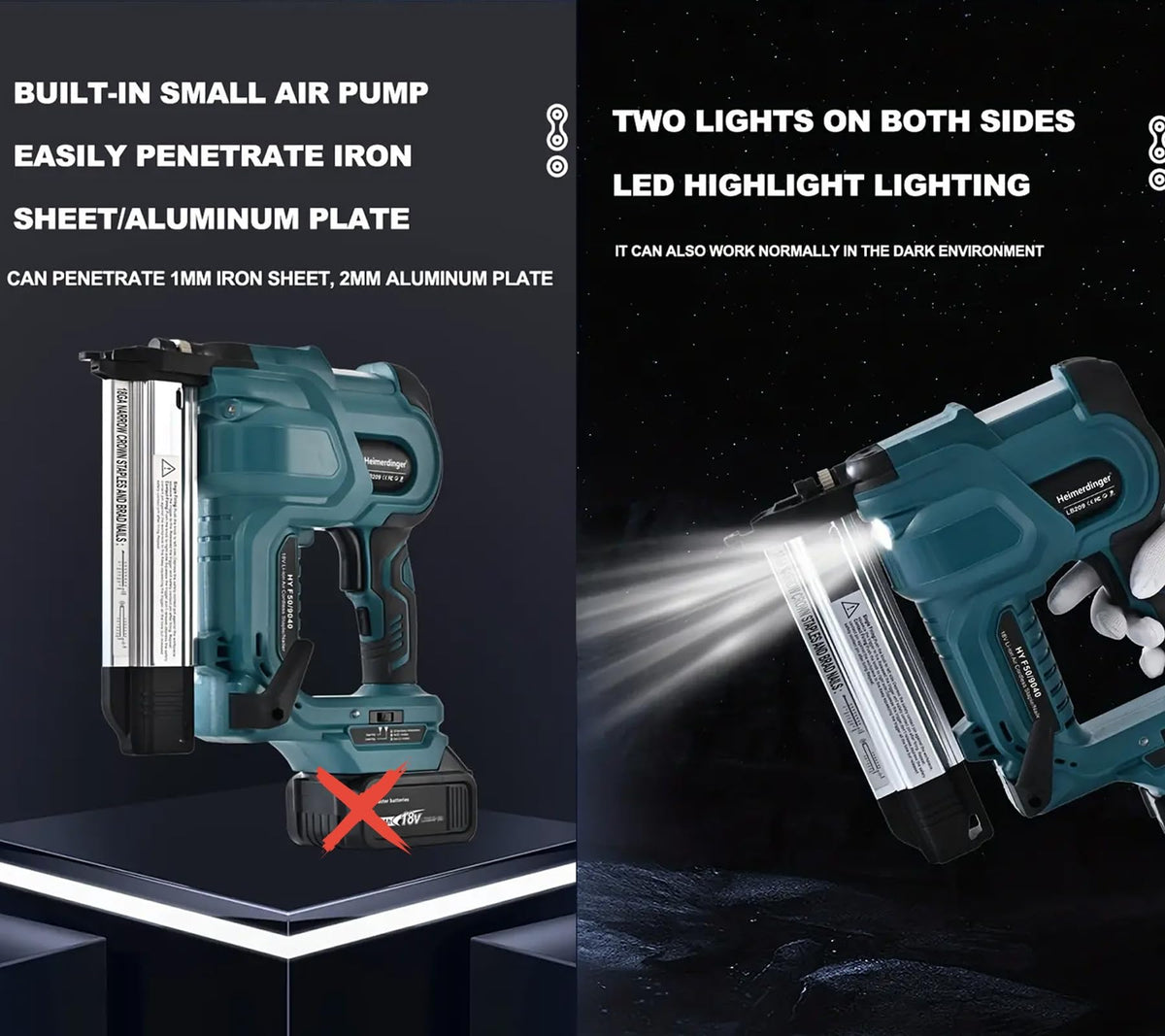 Heimerdinger depth adjustment knob enables precise nail depth control