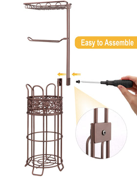 Two-piece assembly lets you set up the stand quickly.