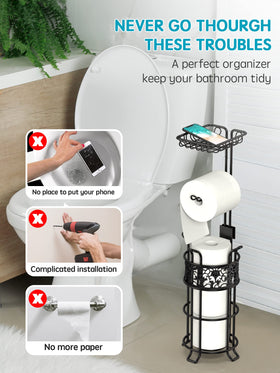 Heioov floral pattern with black finish adds stylish durability to bathroom